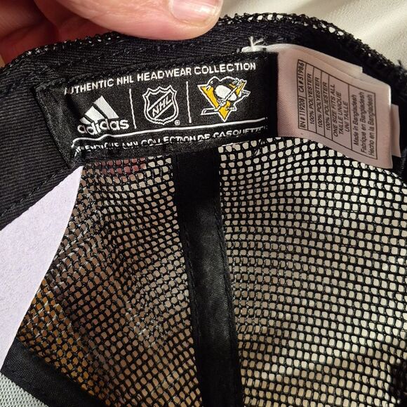 Adidas Pittsburgh Penguins Trucker Snapback Hat - New - Picture 8 of 9